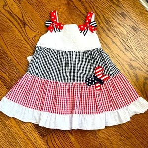 Emily Rose red/white/blue dress size 2t